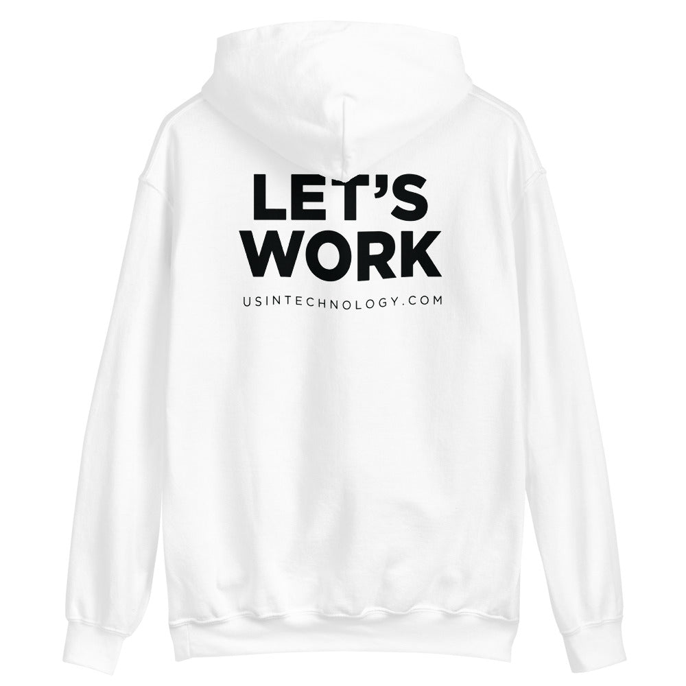 Let's Work Full Logo Hoodie (White)